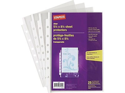 Top Load,Reinforced Holes 50 Pack Heavyweight Clear Mini Sheet Protectors 5.5 x 8.5 Acid-Free/Archival Safe 
